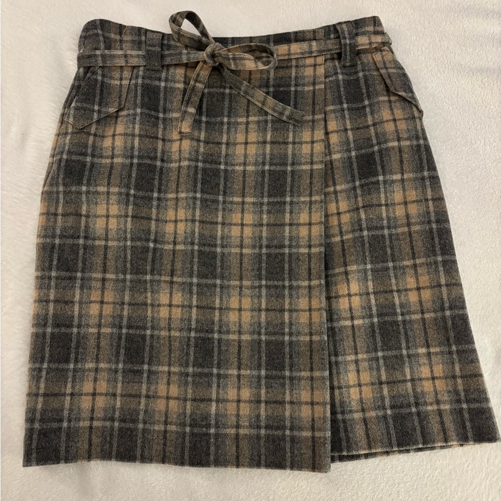 Talbots Women’s Plaid Wool Wrap Skirt